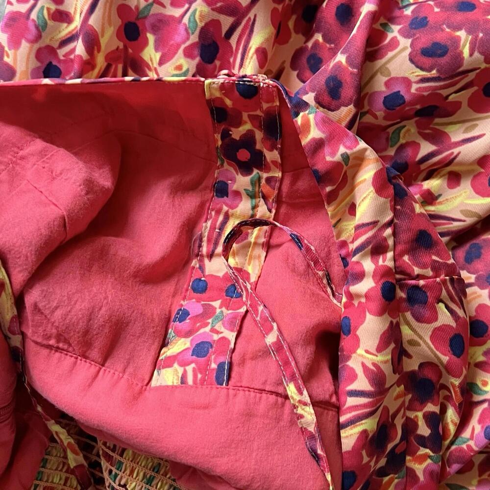 Fossil Sun Dress Floral Pattern Sz M Spaghetti Strap Sleeveless Spring Summer - Picture 10 of 15